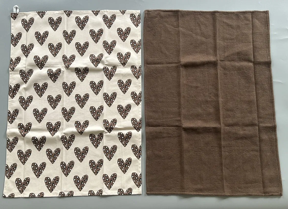 Custom Printed Cotton Waffle Printing Tea Towel