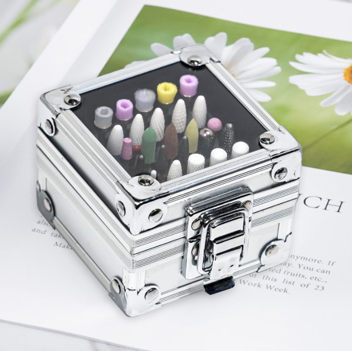 Professional Nail Drill Bits Display Storage Box