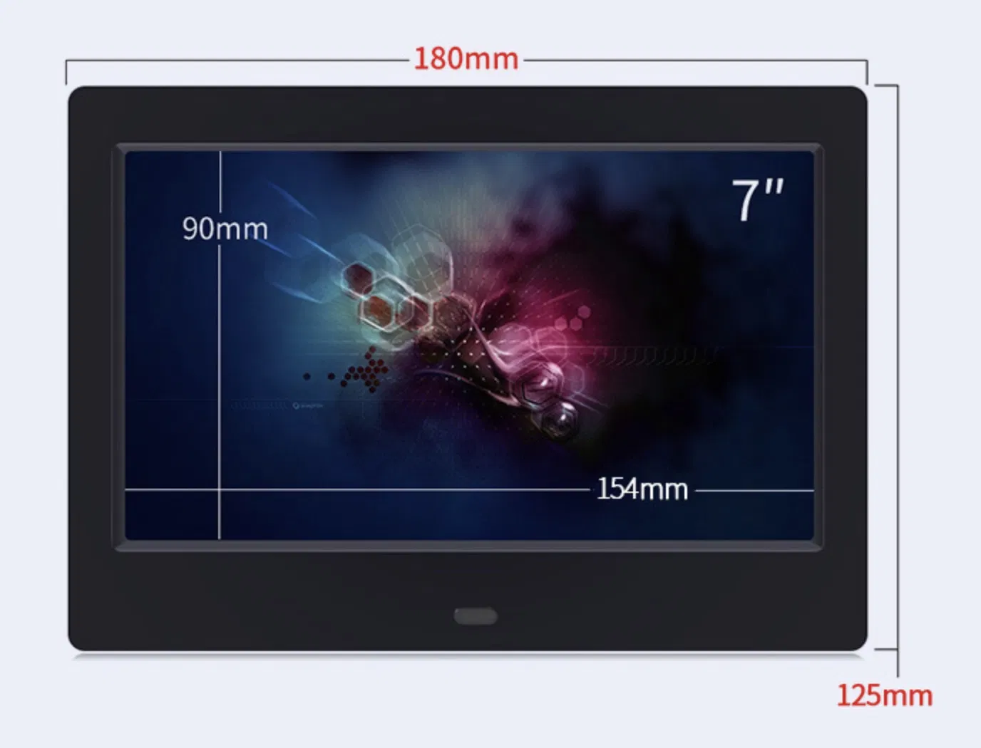 7-Inch Plastic IR Remote Control Picture Audio Video Play Digital Photo Frame