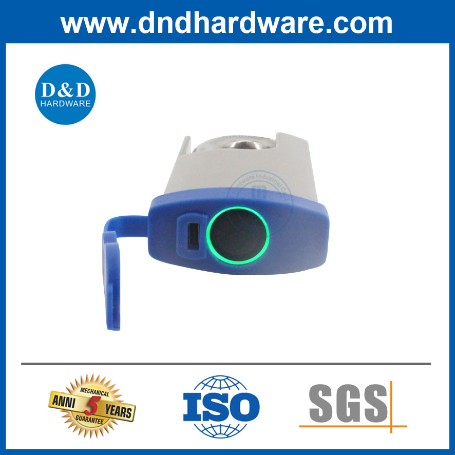 High Security Combination Fingerprint Intelligent Silver Padlock for Cabinet Locker