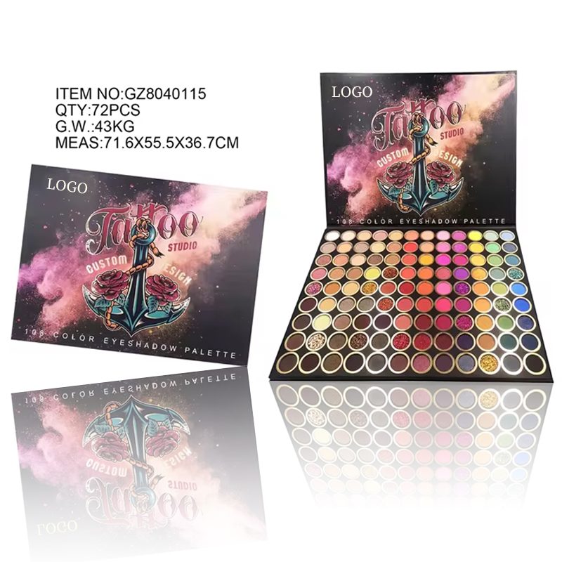 Ditong 108 Colors Professional Waterproof Maquillaje Matte Pearlescent Eye Shadow Performance Stage Makeup Eyeshadow Palette