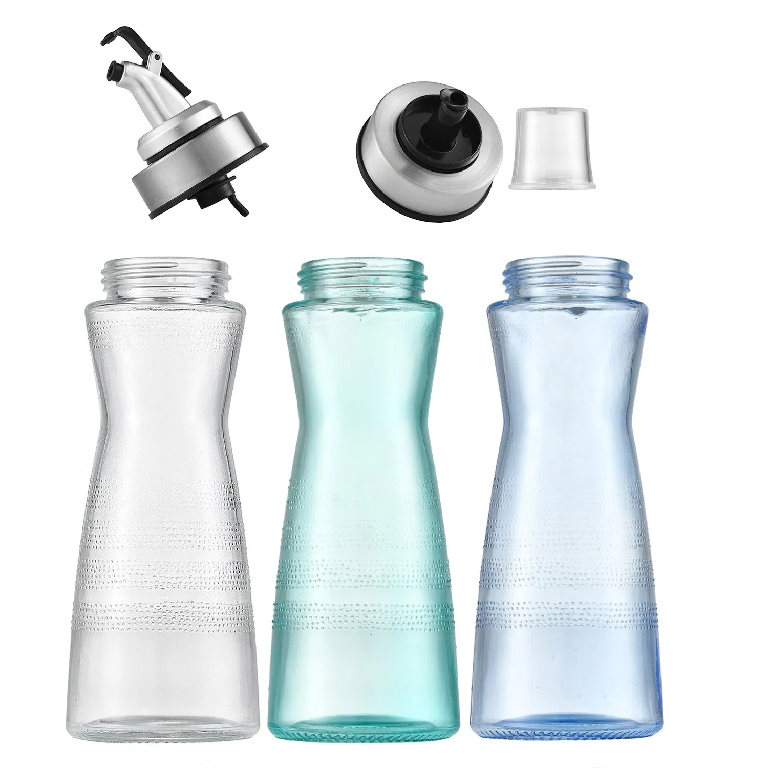 Empty Transparency 7 Oz Cooking Oil Glass Bottle Olive Oil Dispenser for Kitchen with Easy Drip Free Pouring