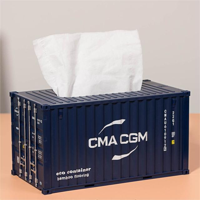 Personalized Tissue Box Ornaments Custom Logo Shipping Container Model for Marketing Material