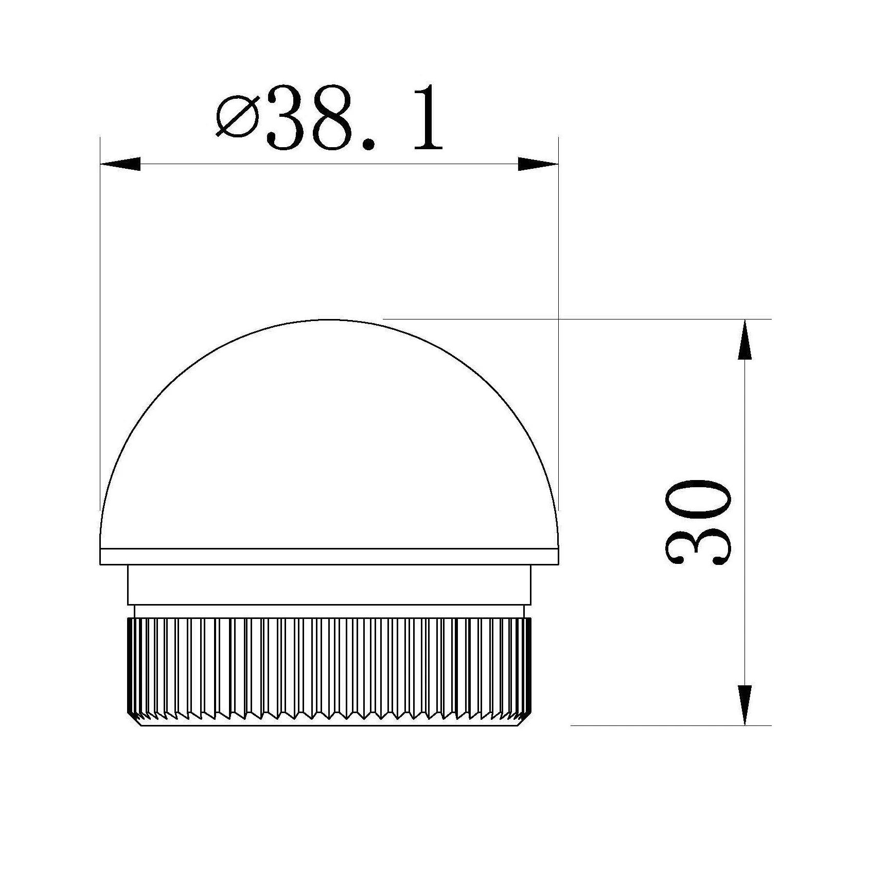 Top Mirror Surface Stainless Steel Curved End Cap