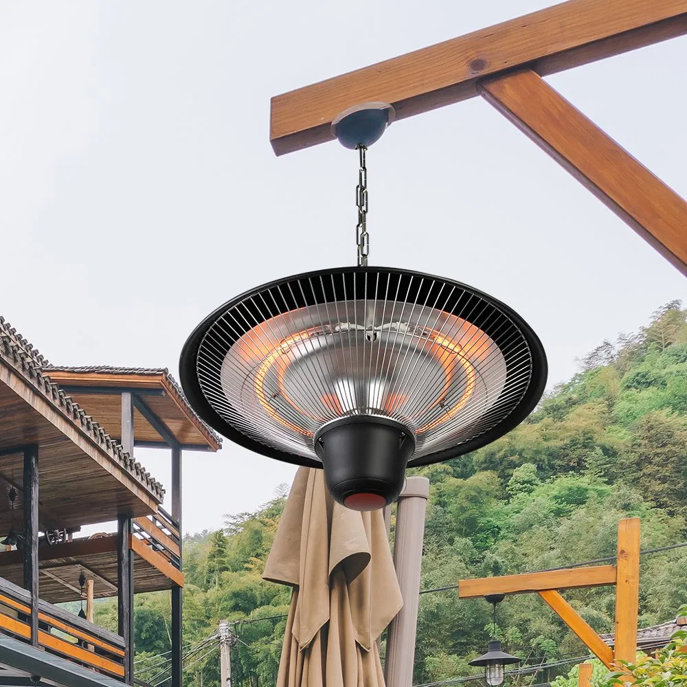 Energy-Efficient Electric Infrared Lamp Heater for Outdoor Spaces