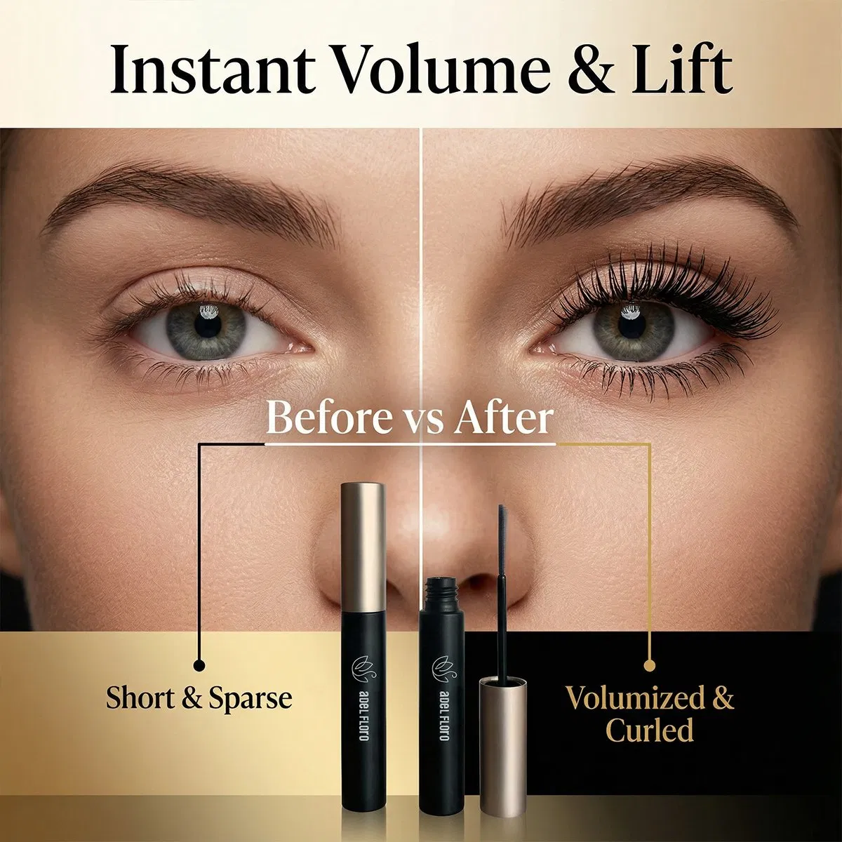 OEM Customized Waterproof Hypoallergenic Extension Lengthening Curling Eyelash 4D Fiber Dense Mascara