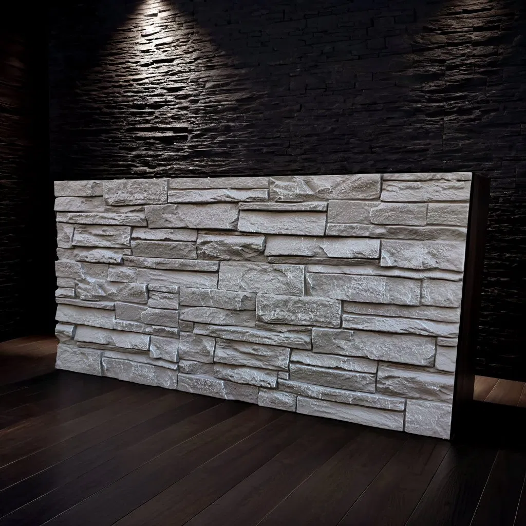 2025 New Design Outdoor Decorative Wall Panel 3D PU Faux Stone Wall Panel for Exterior Wall Decoration Faux Stone Panel Made of Polyurethane