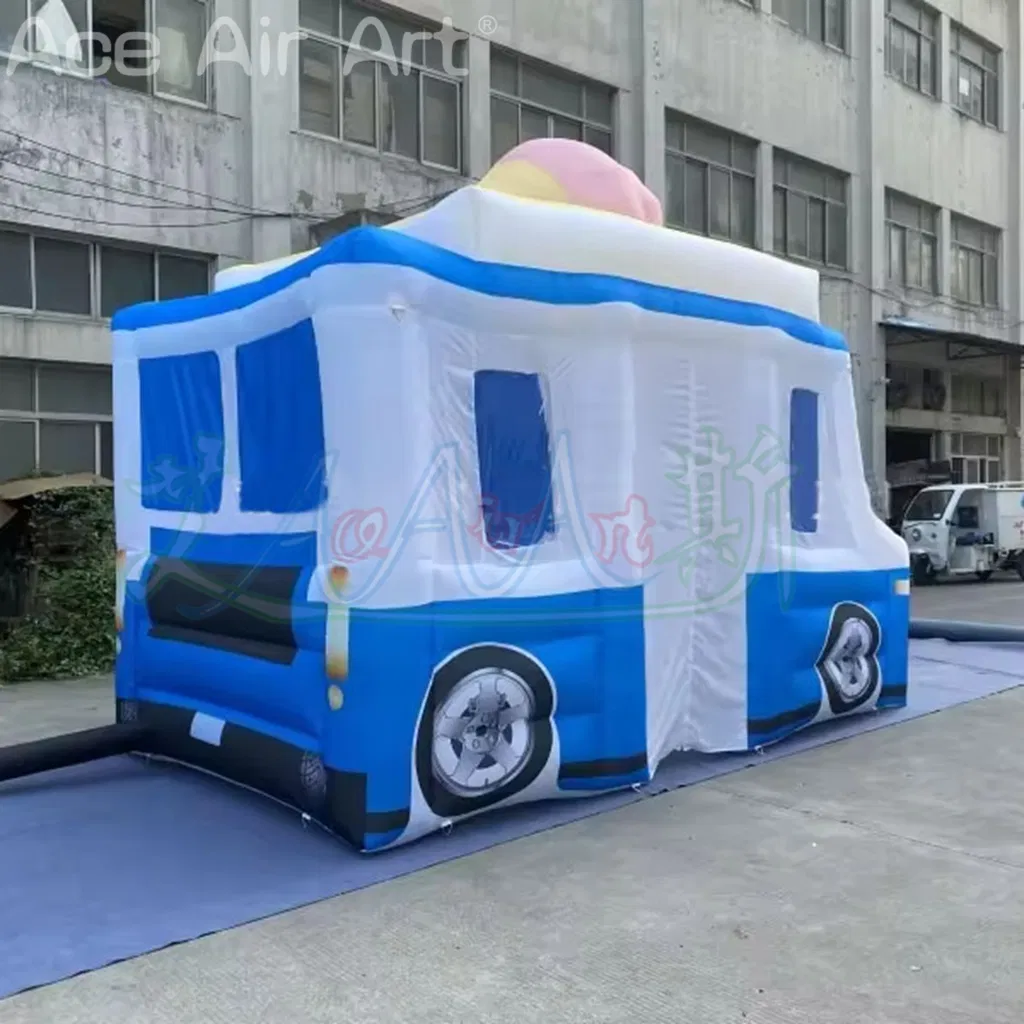 Inflatable Ice Cream Truck Tent Inflatable Ice-Cream Stand Booth Inflatable Food Kiosk