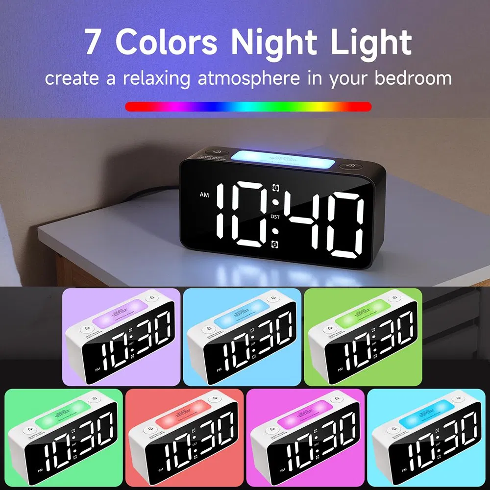 Сверхгромкий будильник для крепкого сна с ночником