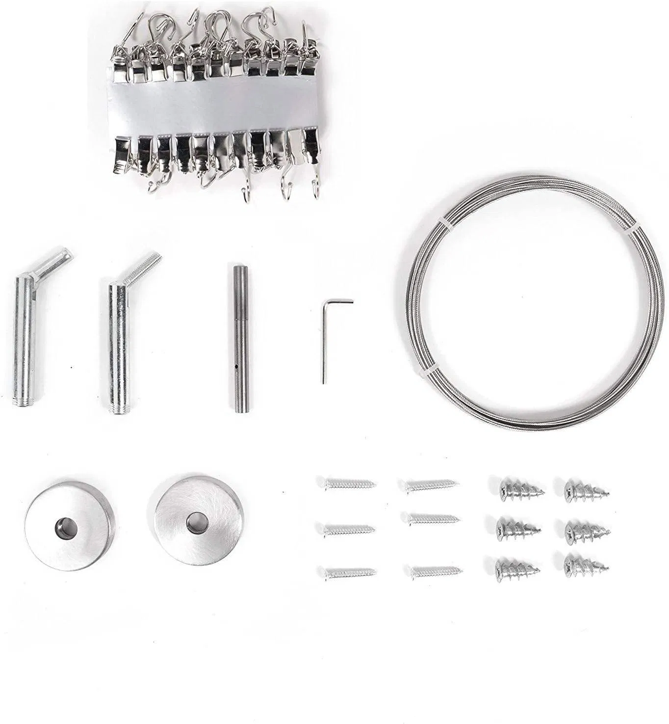 Customized Curtain Accessory Wire for Curtain Tensioner Curtain Wire with Quality Hooks
