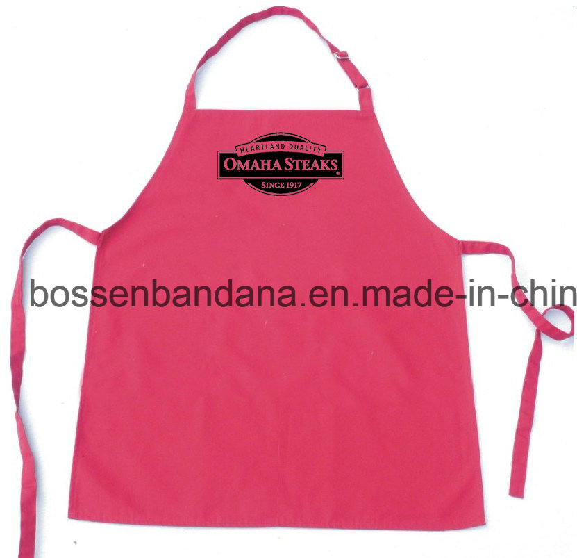 China Factory Produce Custom Logo Printed Cotton Twill T/C Kitchen Bib Apron