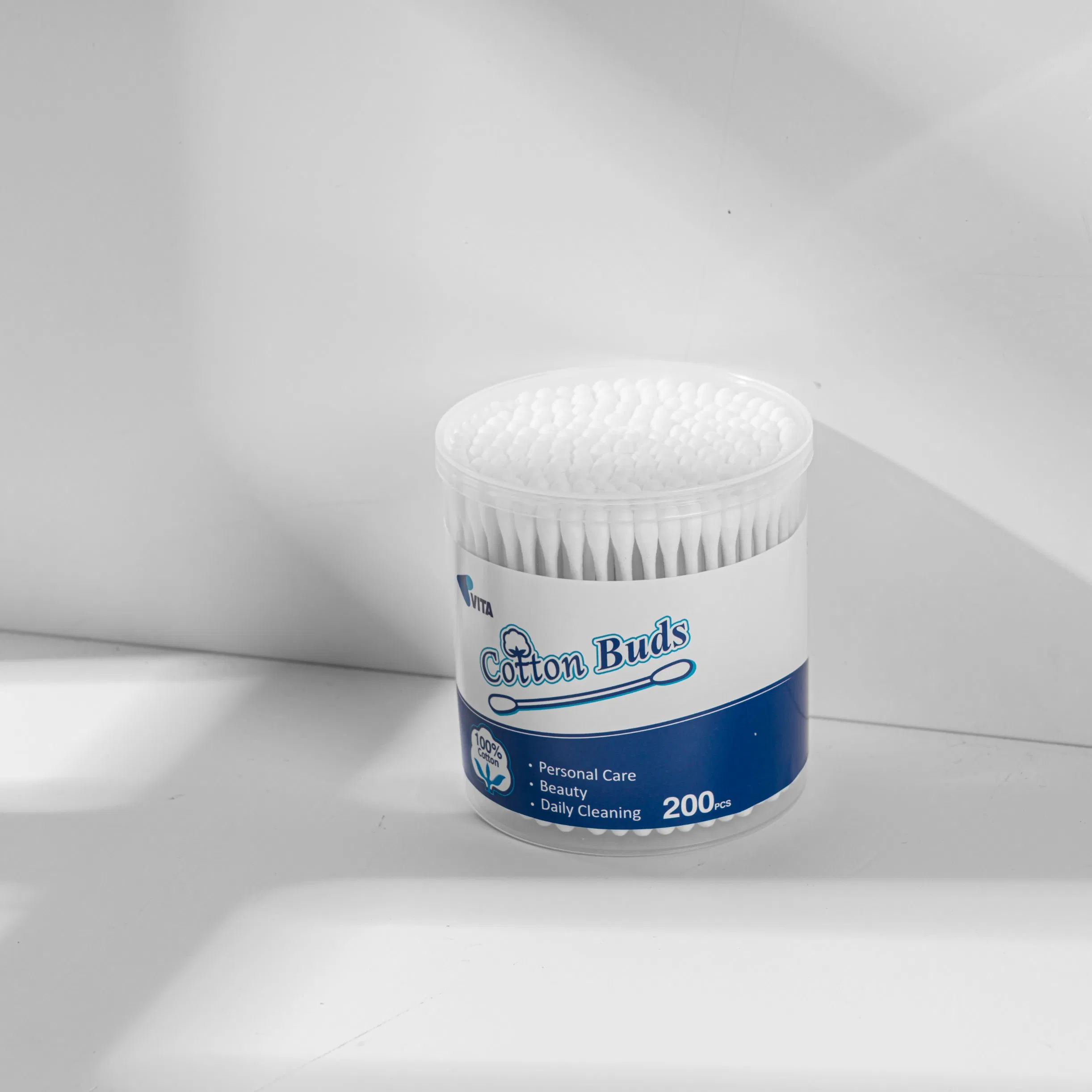 Eco-Friendly Cotton Swabs - 200 Biodegradable Paper Sticks