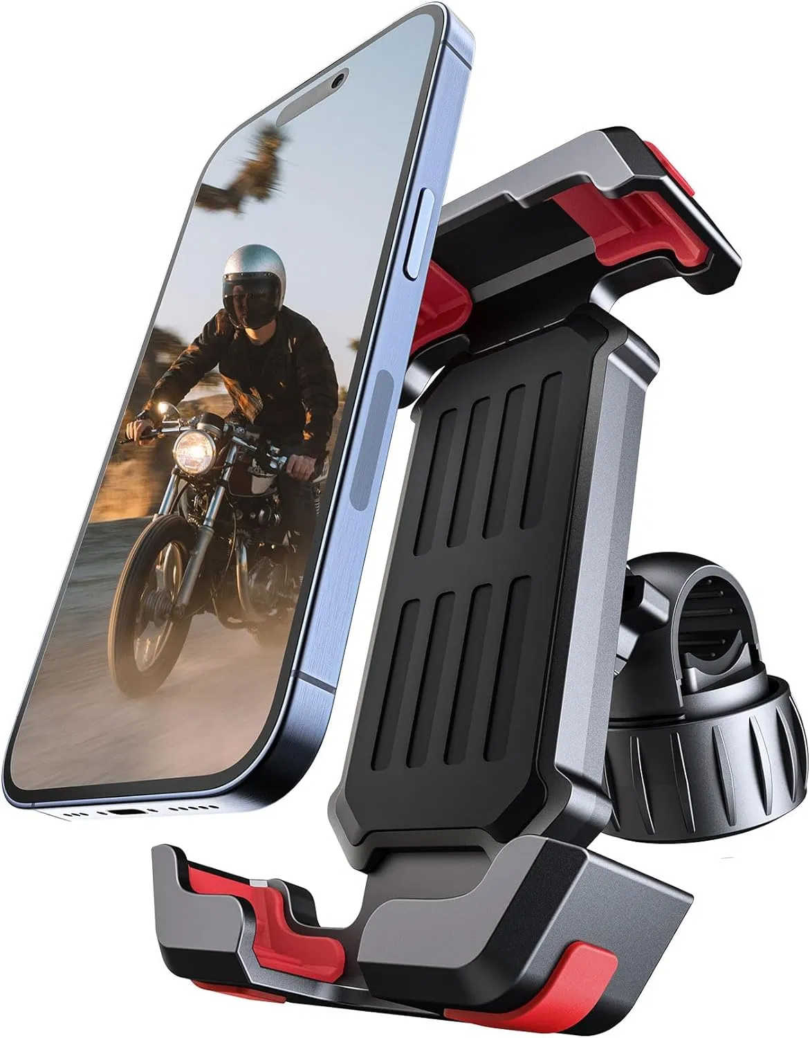 Mobile Phone Holder Bicycle, Motorcycle [3s Installation Clamp & 360° Rotatable] Universal Bicycle Mobile Phone Holder for 4.6-7.2 Inch Smartphones