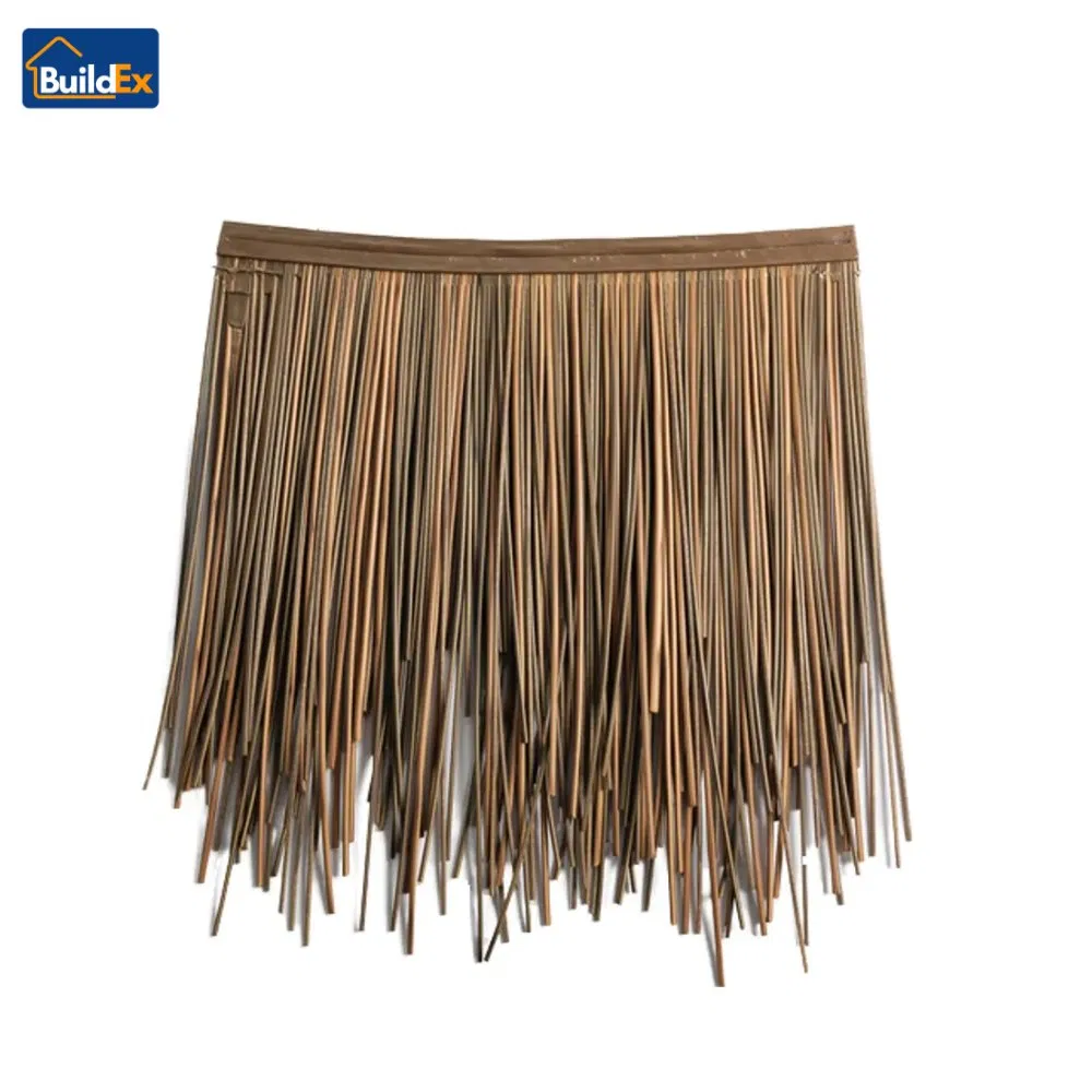 Synthetic Thatch Roof for Tropical Resort & Villa Projects Fireproof UV-Resistant Artificial Thatch From Indonesia Style