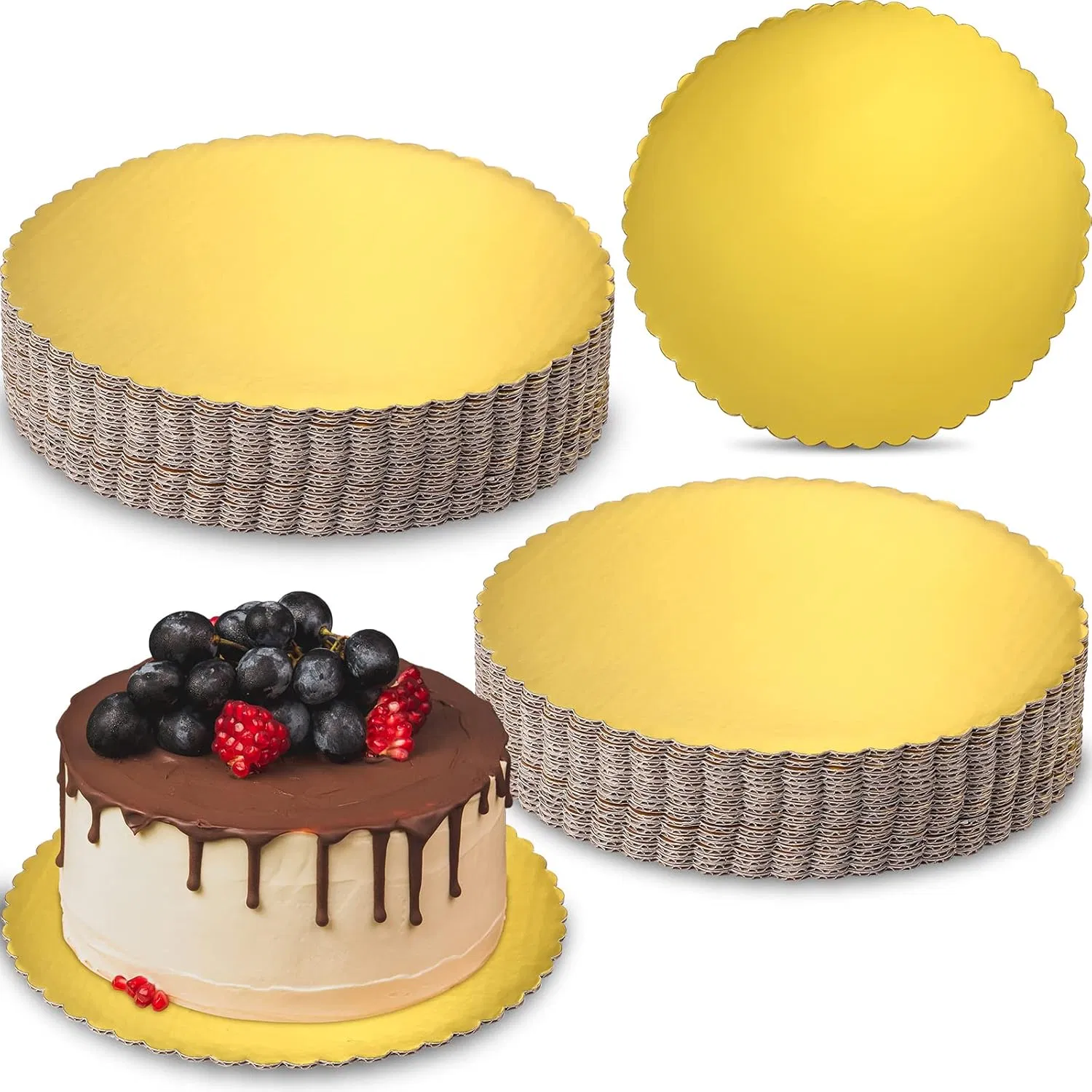 10 Inch Gold Cake Boards Cardboard Cake Rounds