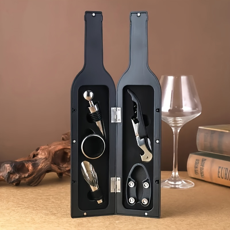 5-Piece Magnetic Lock Wine Tool Kit Wine Bottle Accessory Set