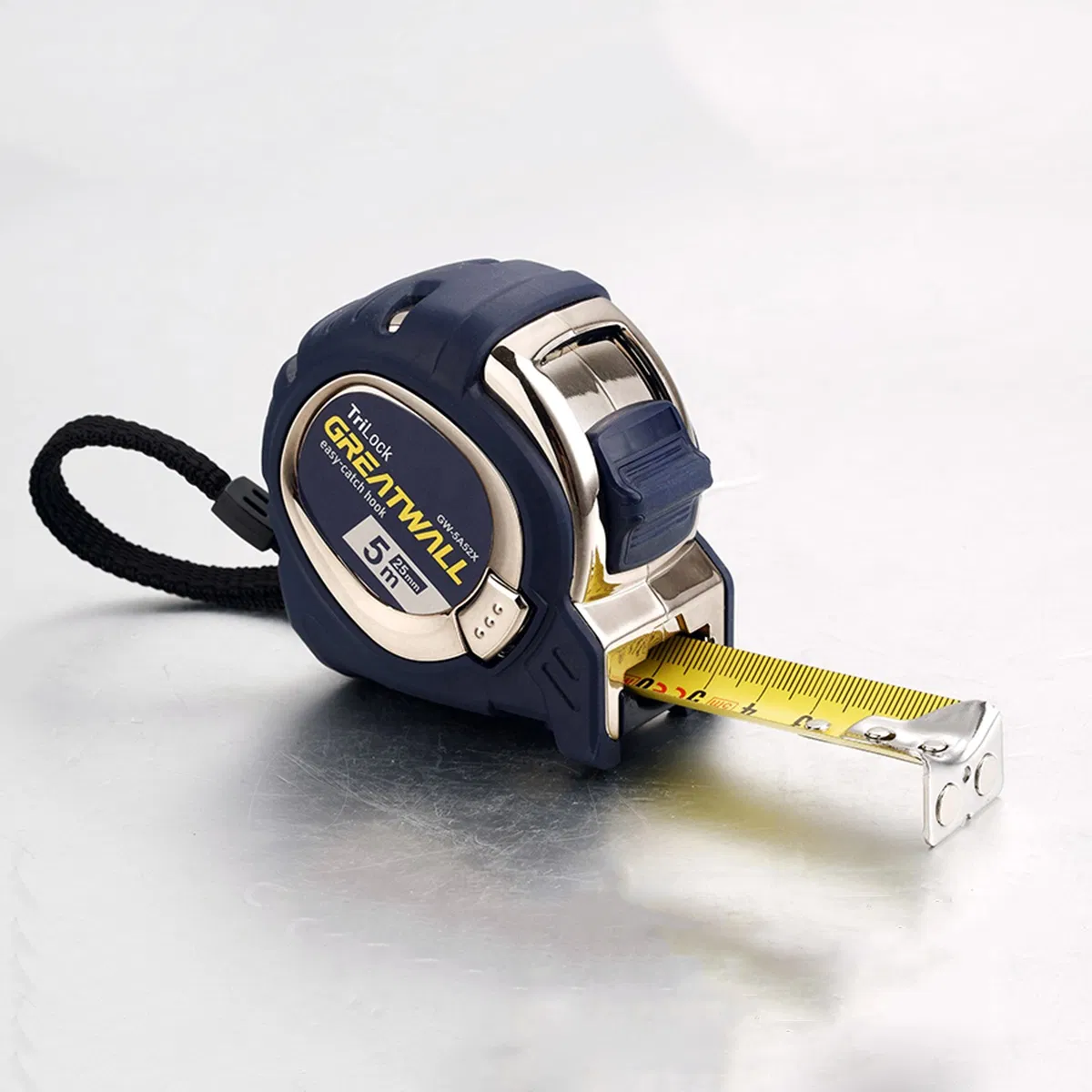 Рулетка измерительная Great Wall 3-Way-Lock с резиновым покрытием