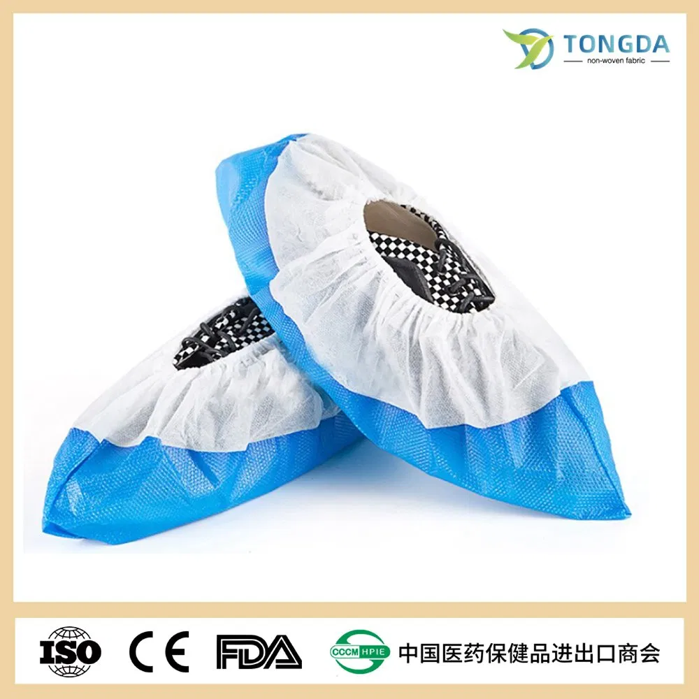 Disposable PP/Polypropylene Non-Woven Non-Skid / Non-Slip Shoe Cover overshoes