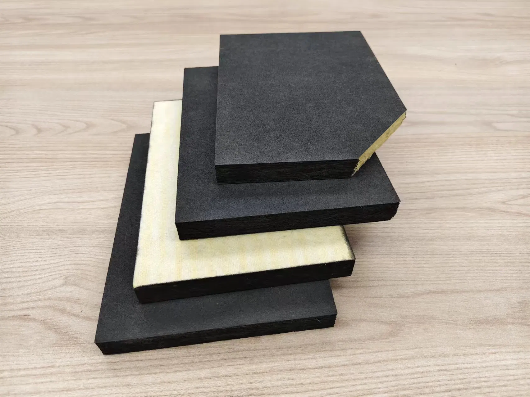 Sound-Absorbing Black Rock Wool Insulation Acoustic False Ceiling Board for Cinema and Theater Use