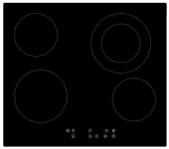 Best Selling Easy to Clean Kitchen Built-in Infrared Cooker Black Glass Ceramic Burner Integrated Electric Hob with Certificate