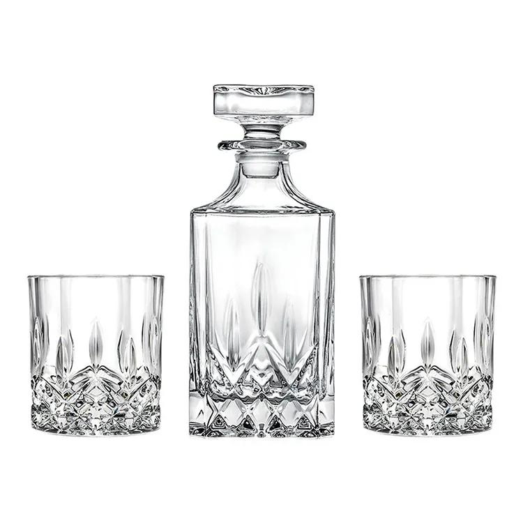 Wholesale Empty Bottles for Liquor Crystal Classic Whiskey Decanter Set Gift