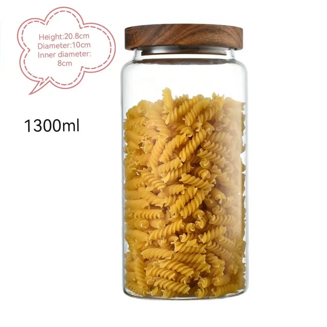 High-Quality Borosilicate Glass Storage Jars with Wooden Lids