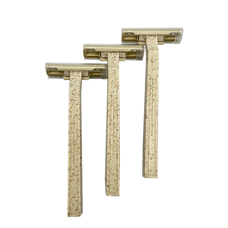 2-Blade Wheat Straw Disposable Shaver Environmental Protection Material Safety Razor
