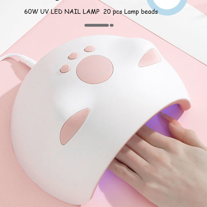 Hot Selling New Mini Cat 60W Dual Light Source Intelligent Induction USB Plug UV Nail Lamps