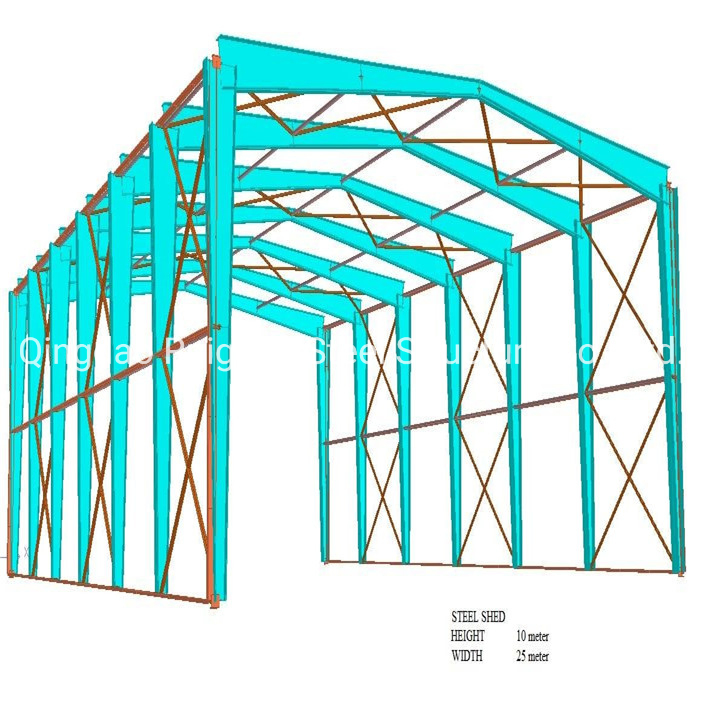 Steel Metal Building Shed Residential Garage /Workshop/Warehouse