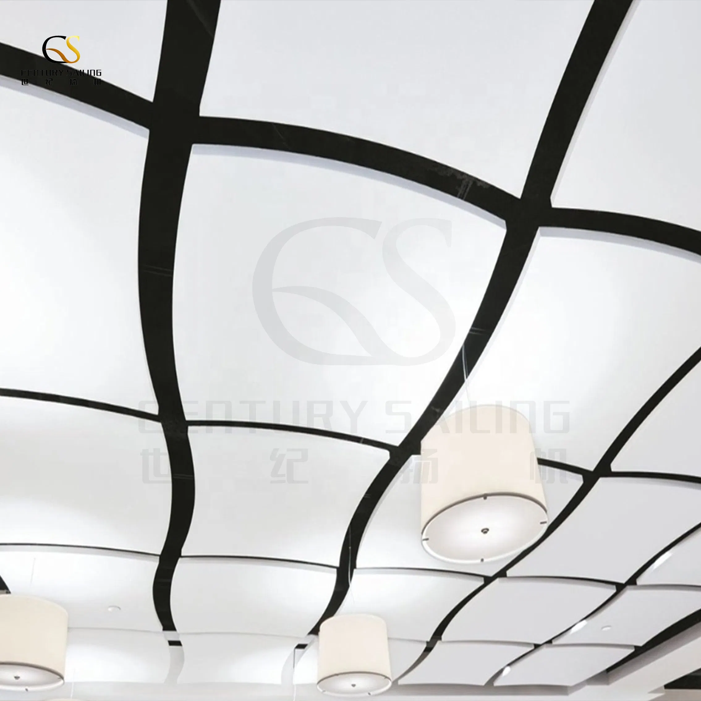 New Style Sound Absorbing Fiberglass Acoustic-Board Ceiling Panel Cloud Ceiling Panel Manufacture