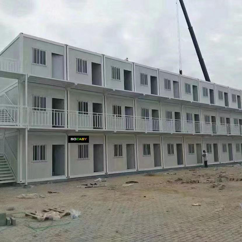 Temporary Offices Hotel Modern Prefab Homes Office Container Buildings with Good Service Basic Customization