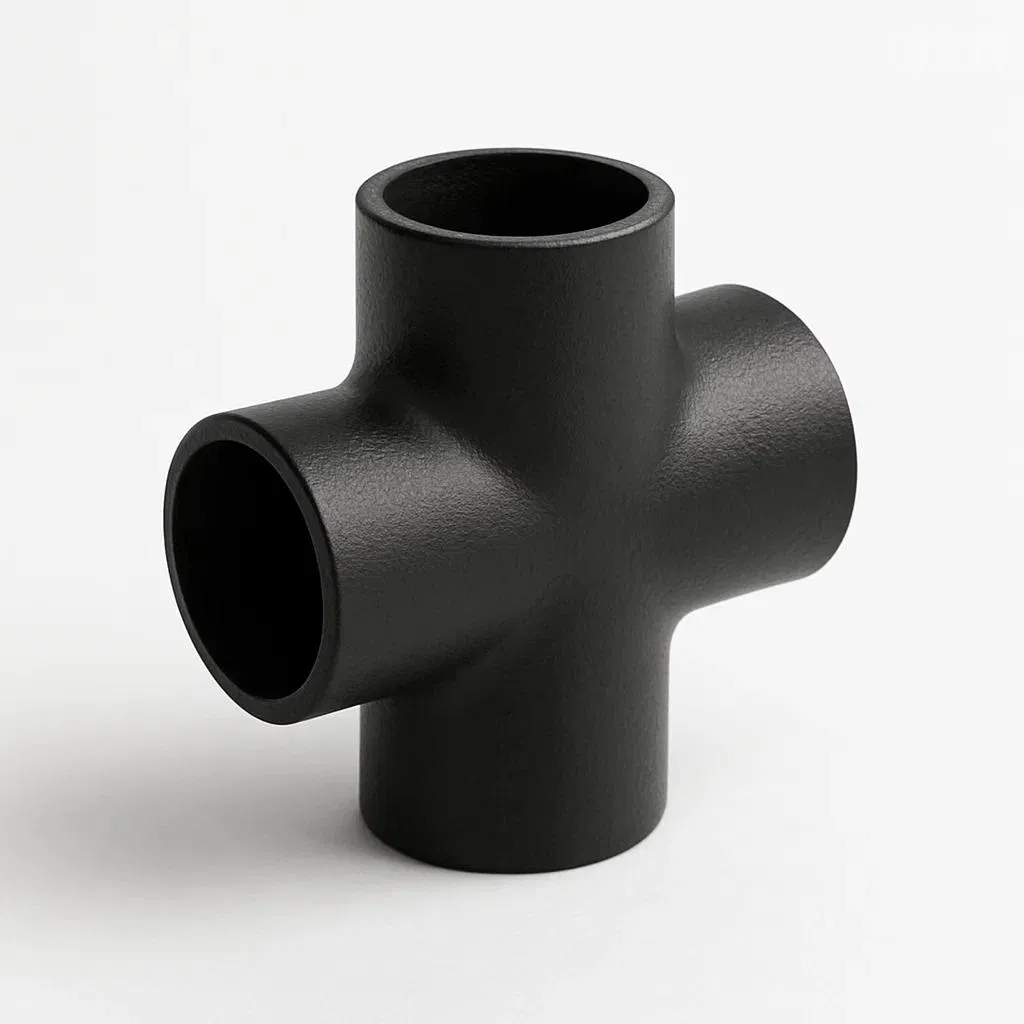 Quick-Install Four-Way Connector for Efficient Plumbing Setups— Pipe Cross