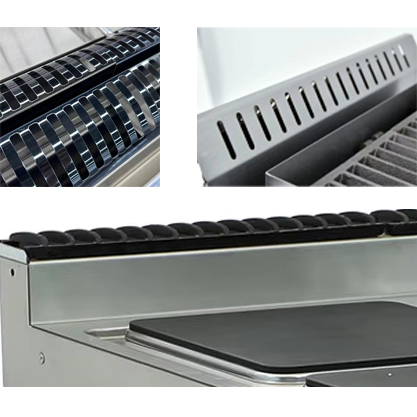 Um-Uu-6 Stainless Steel Kitchen Equipment 6 (2/4) Burner Electric Induction Cooker (Square) & Cabinet & Electric Oven Commercial 6 (2/4) Burner Electric Stove