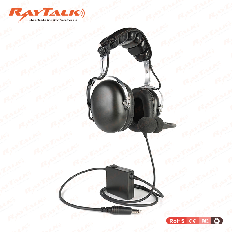 Anti Noise Headphones for Helicopter Two Way Radio Anti Noise Aviation Headset with Mic for Pilot User