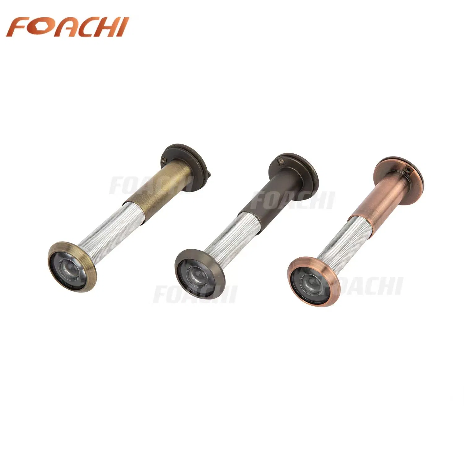 Matte Black Square Brass Door Viewer 200 Degree Wide Angle Peephole for Home and Office Doors