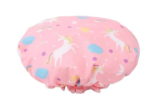 Custom Waterproof Bath Baby Kids Woman Luxury Plastic Shower Cap