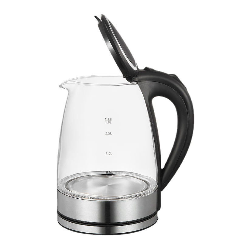1.8L 2L Electric Glass Kettle with LED Light with Protection Against Dry Heating