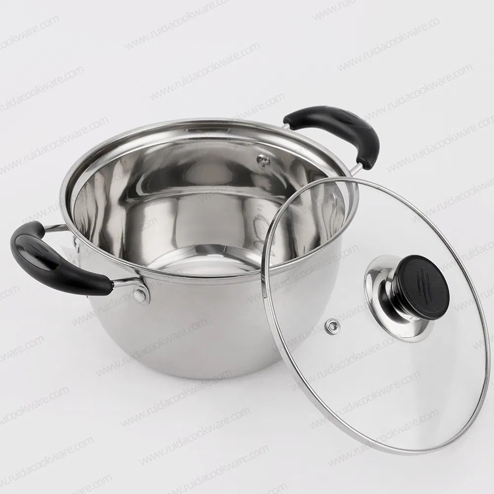 Wholesale Kitchenware 8PCS Non-Stick Cooking Pots Stainless Steel Cookware