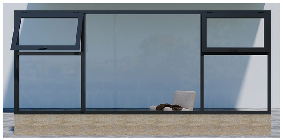Customdouble Glazed Toughened Glass for Insulation Rain Wind Resistance Nova Aluminium Casement Window