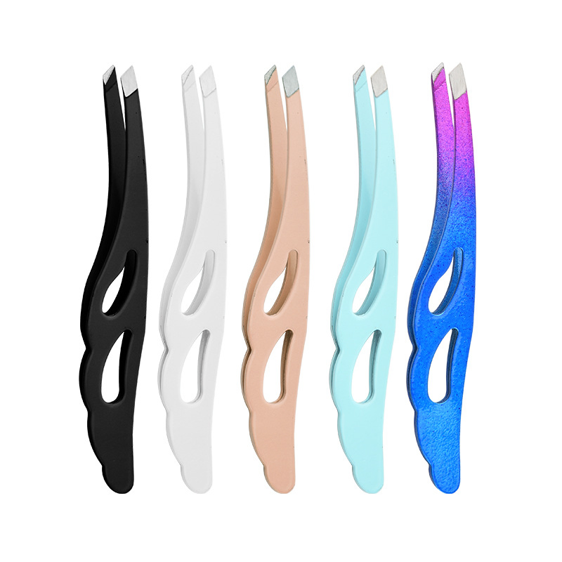 Matte Vented Feather Slanted Tip Ladies' Eyebrow Lash Banding Perm Kit Tweezers