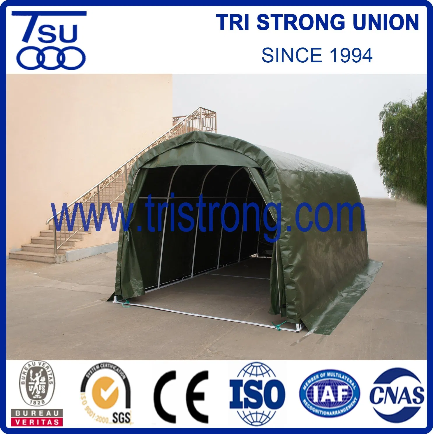 Small Portable Carport with White PE Tarpaulin (TSU-788/TSU-917)