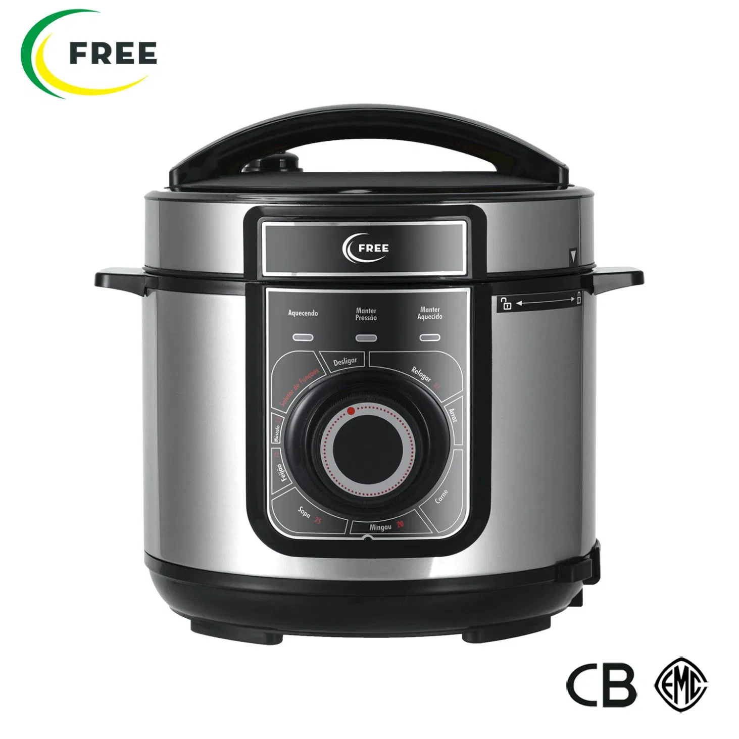 6L Top Quality Non Sticky Geepas New Design Electric Pressure Cookers Silver