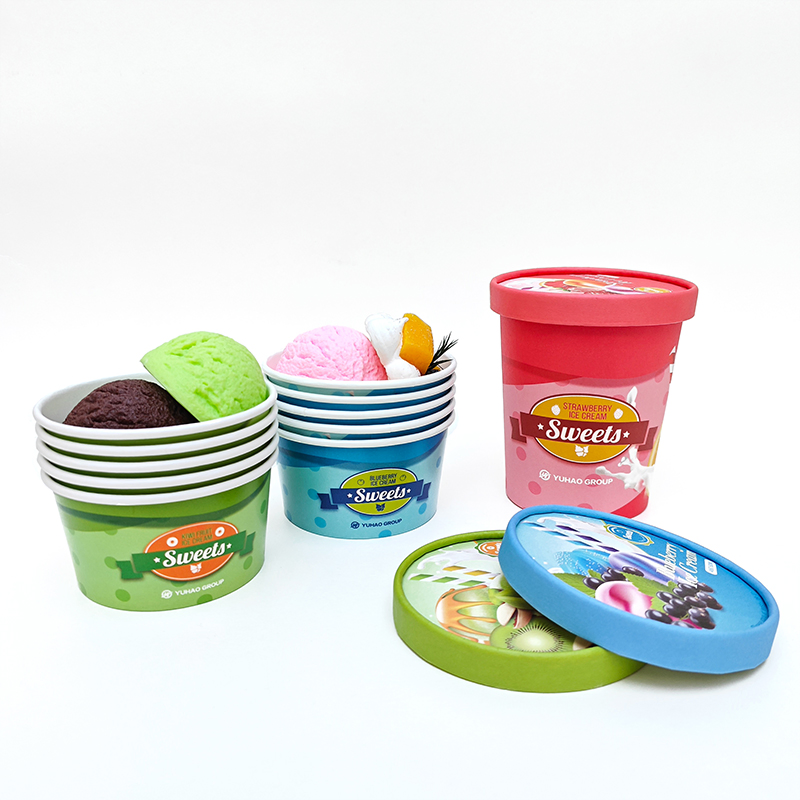 Wholesale Frozen Yogurt Cup Ice Cream Paper Cup