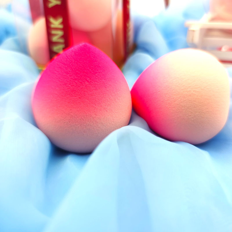 2022 Amazon Selling Beauty Sponge Makeup Blender Beauty Gradient Pink Peach Marshmallow Makeup Sponge with Packaging