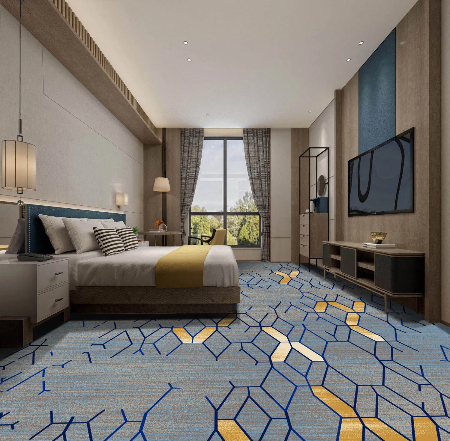High Quality Machine Woven Washable Anti-Slip Modern Home Hotel Bedroom Carpet
