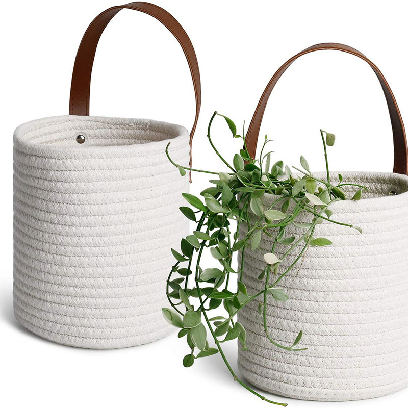 Factory Price Cotton Rope Hanging Basket Laundry Basket