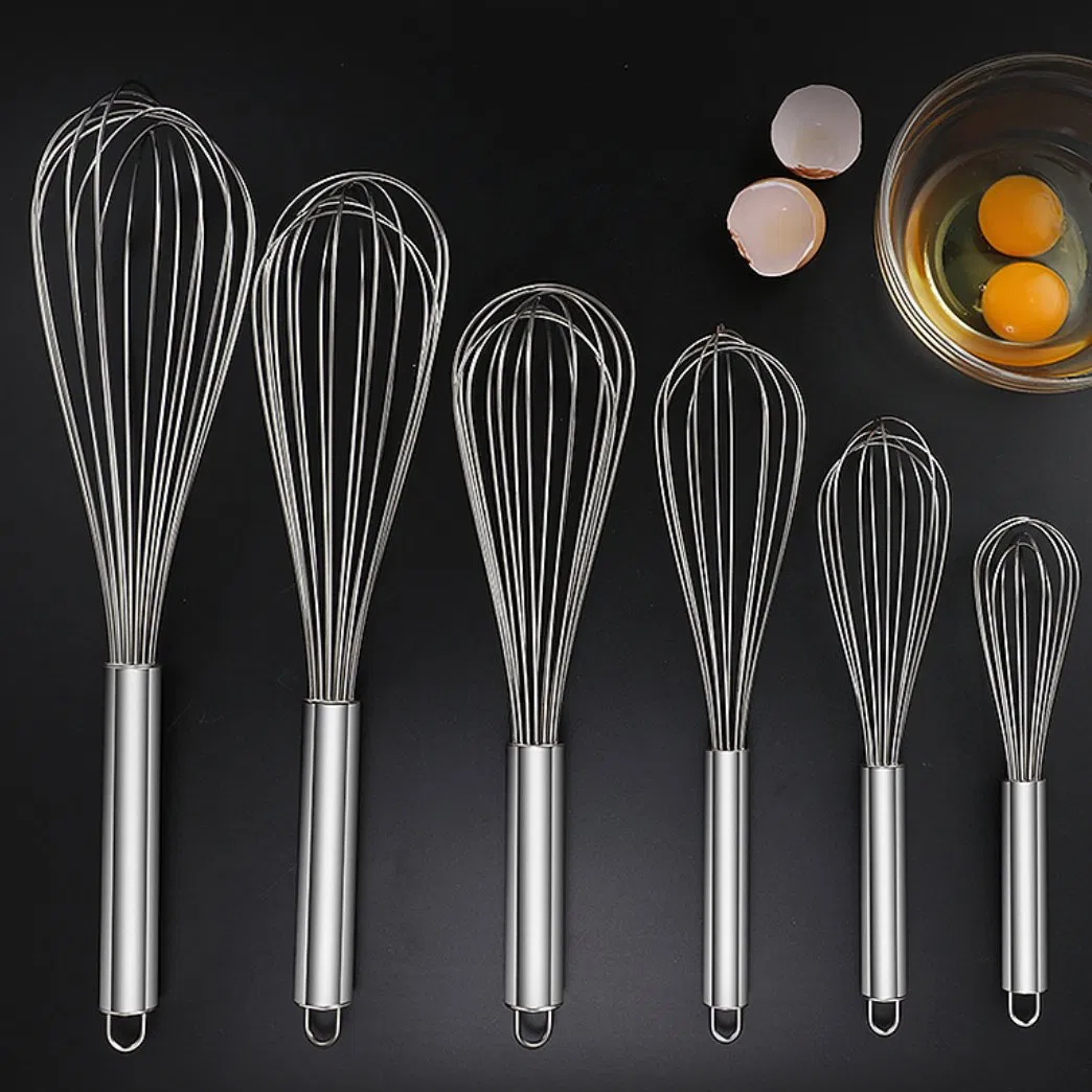 24 Inch Baking Kitchen Tools Handle Beater Stainless Steel Egg Whisk
