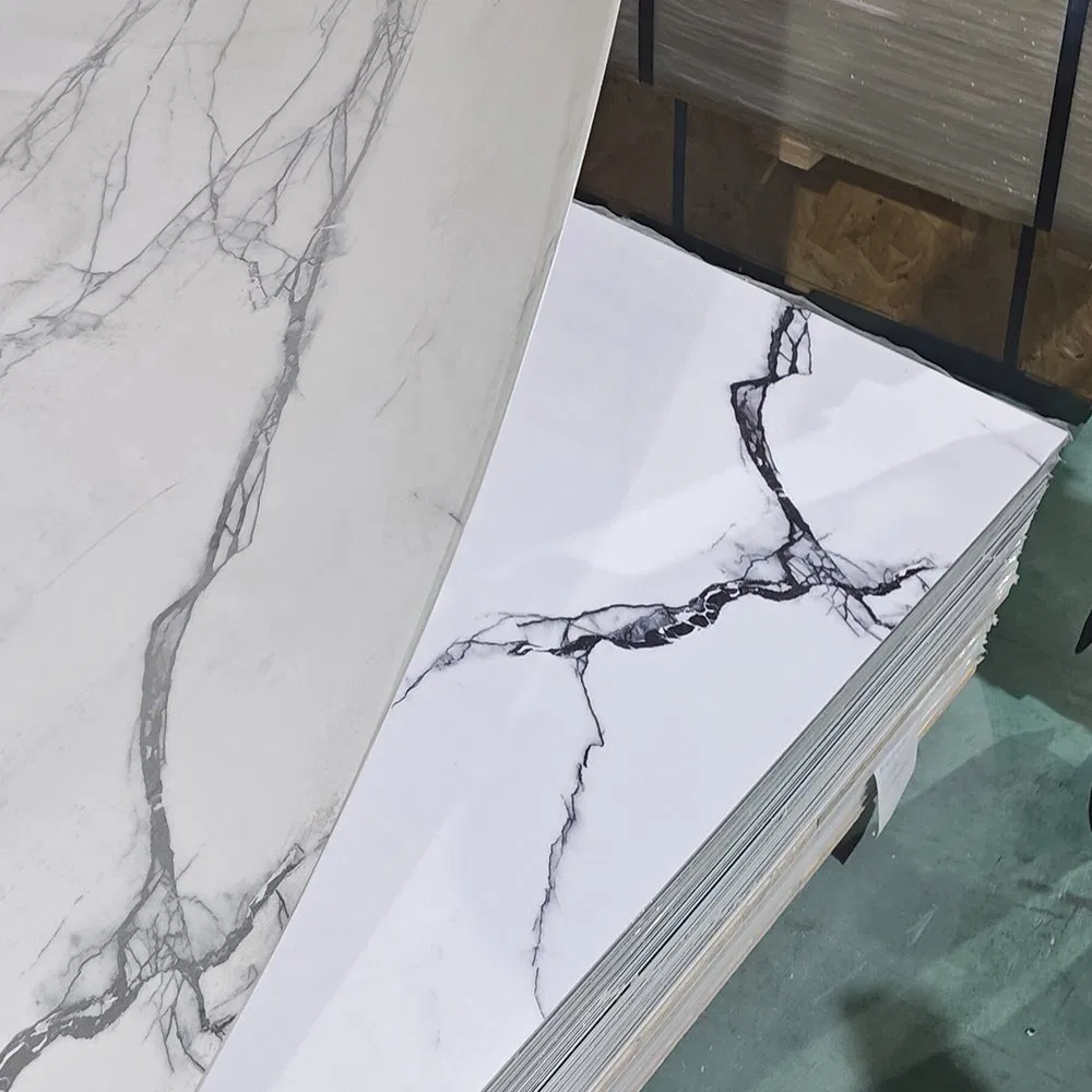 China Hot Sale Modern Style Waterproof Interior Decorative UV PVC Wall Panels PVC Marble Sheet