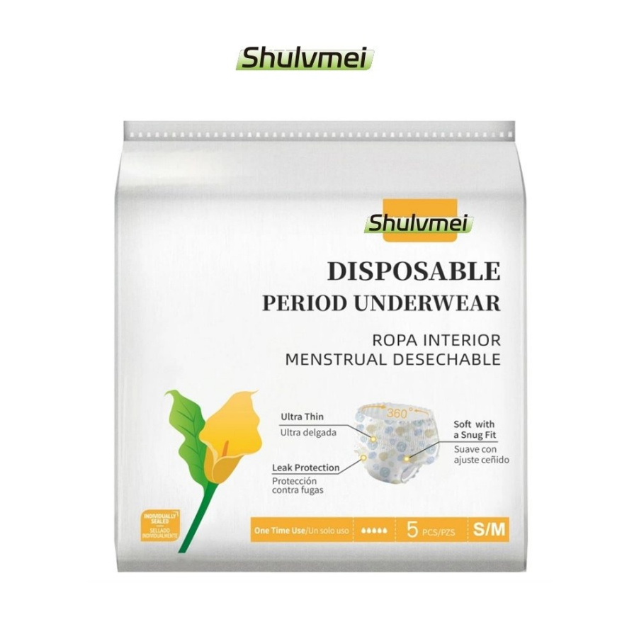 Comfortable Disposable Female Sanitary Pants Woman's Diaper for Menstrual Period Convenient