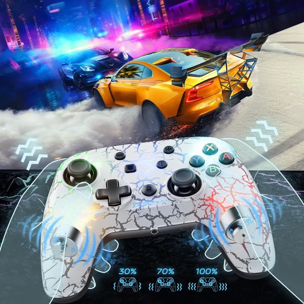 High Quality Ergonomic Design 6-Axis Gyromotion Control Gamepad Game Controller Joystick for Mobile Phone Switch